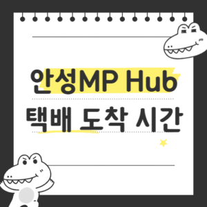 안성MP Hub 택배 도착 시간