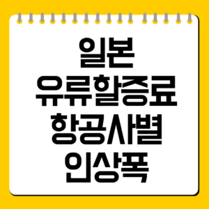 항공사별 인상폭·확인법