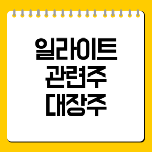 일라이트 관련주 정리