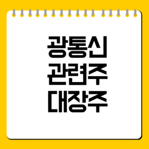 광통신 관련주 대장주