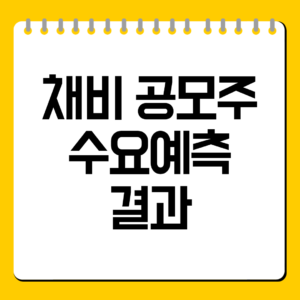 채비 공모주 수요예측 결과