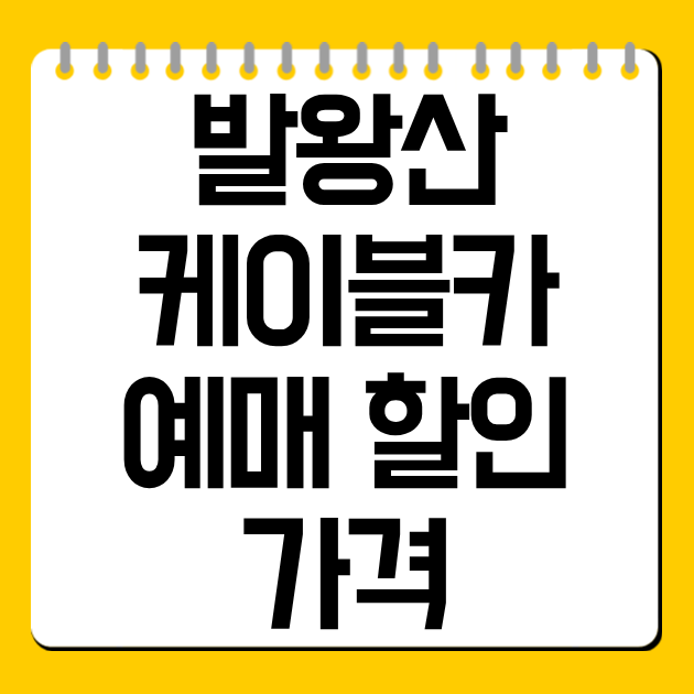 발왕산 케이블카 예매 할인 가격