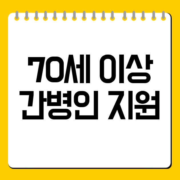 70세 이상 간병인 지원