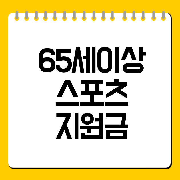 65세이상 스포츠 지원금