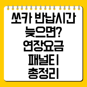 쏘카 반납시간 늦으면? 연장요금·패널티 총정리