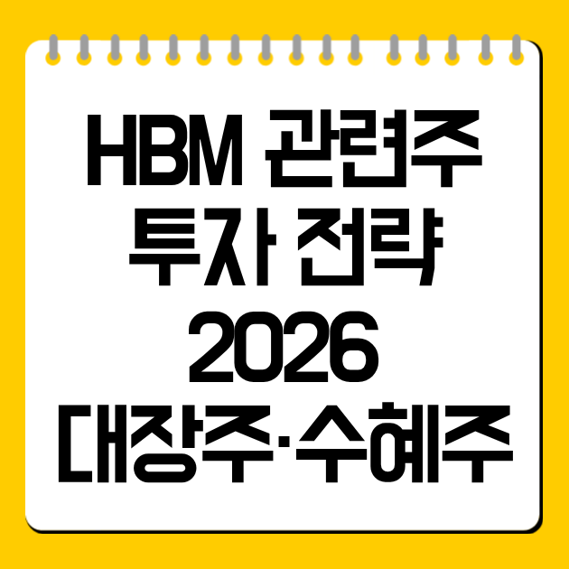 HBM 관련주 투자 전략 2026, 대장주·수혜주