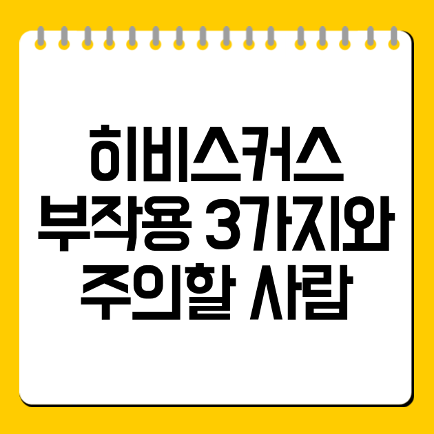 히비스커스 부작용 3가지와 주의할 사람
