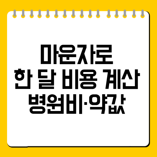 마운자로 한 달 비용 계산|병원비·약값 총정리