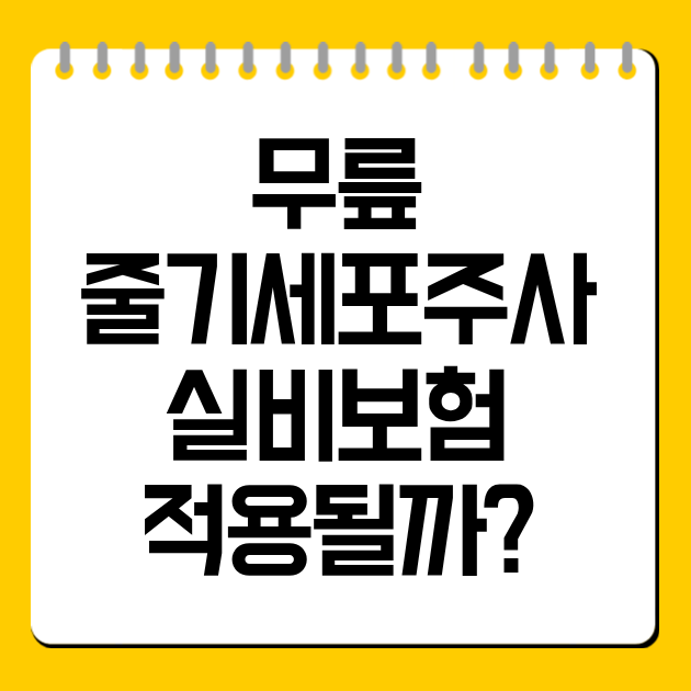무릎 줄기세포주사 실비보험 적용될까?