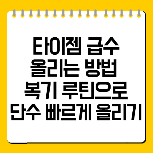 타이젬 급수 올리는 방법 – 복기 루틴으로 단수 빠르게 올리기